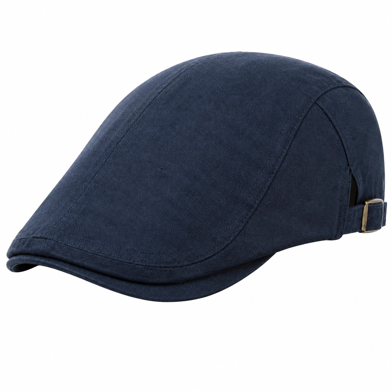 Coppola piatta in tessuto blu navy taglia unica regolabile per uso quotidiano