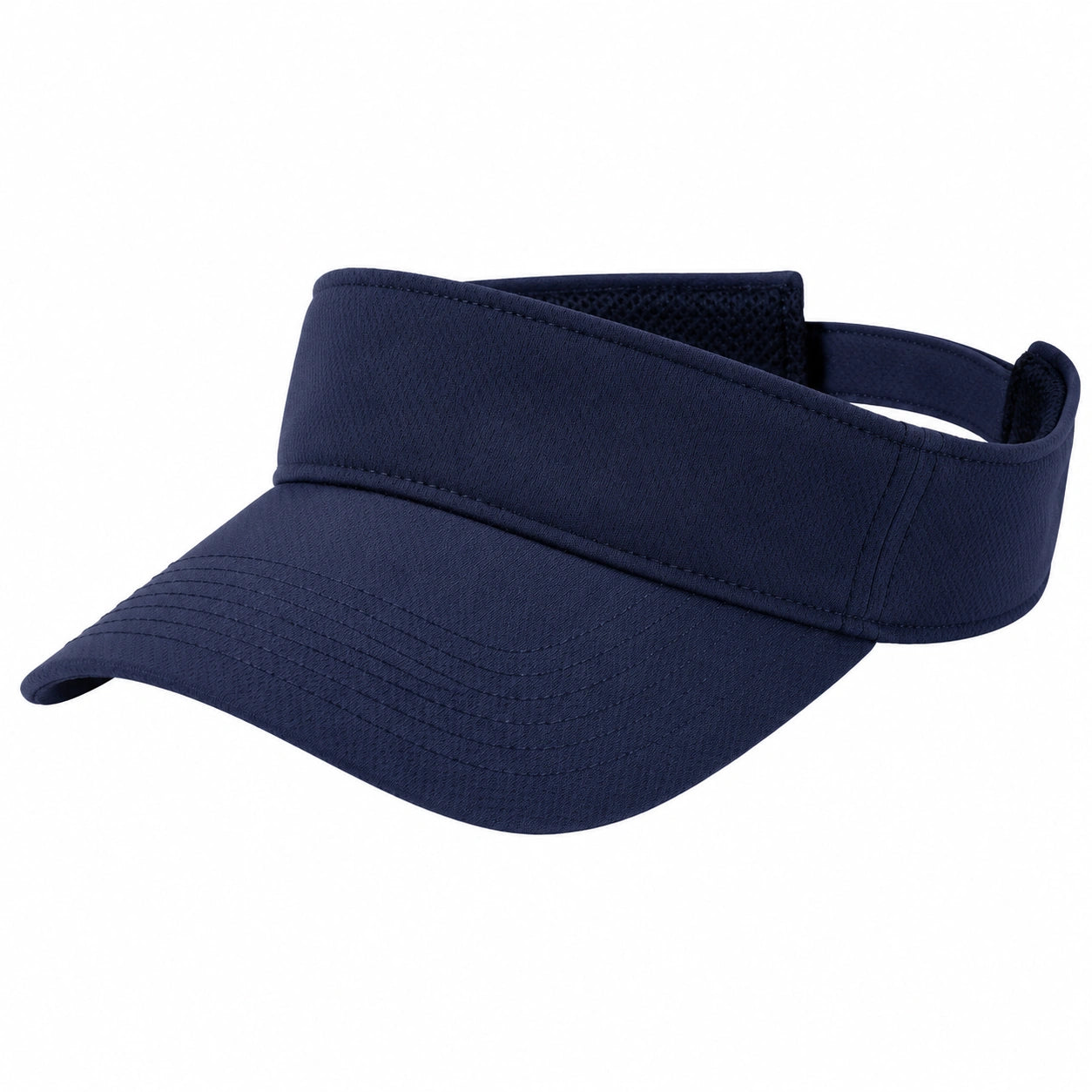 Visiera taglia unica in tessuto blu navy regolabile per attività all'aperto