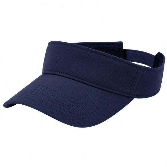 Visiera taglia unica in tessuto blu navy regolabile per attività all'aperto